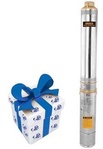 Bomba Sumergible De Tubo Para Agua Ingco 370w 1/2hp +regalo
