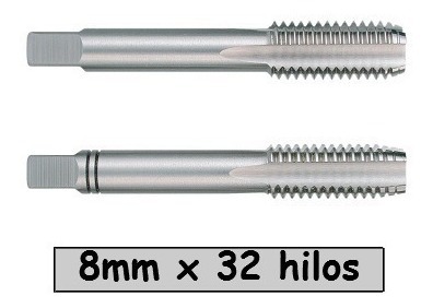 Juego Kit Set De 2 Piezas De Macho 8mm X 32 Hilos Cód M832