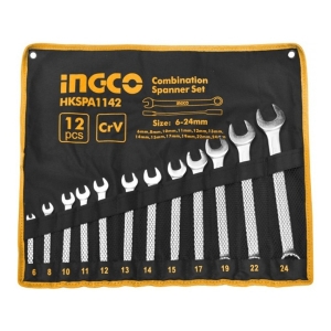 Set De 12 Llaves Combinadas 6-24mm Ingco Hkspa1142