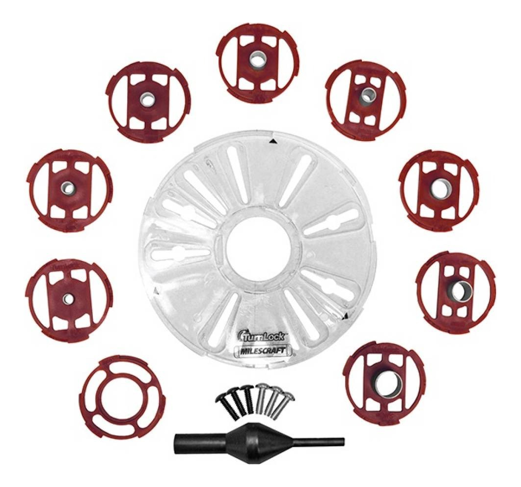 Router Bujes Intercambiables Baseplate Bushing Milescraft