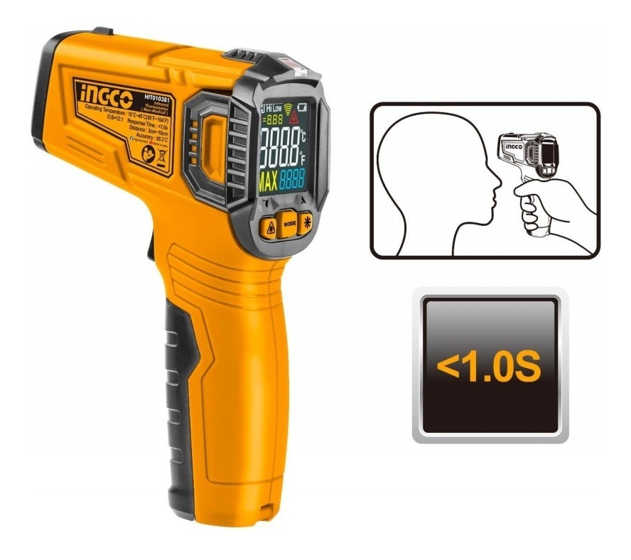 Termometro Infrarojo Digital Uso Humano Ingco Hit010381 P G