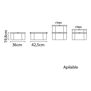 Caja Organizadora En Ppl Transparente 17 Lts Tramotina