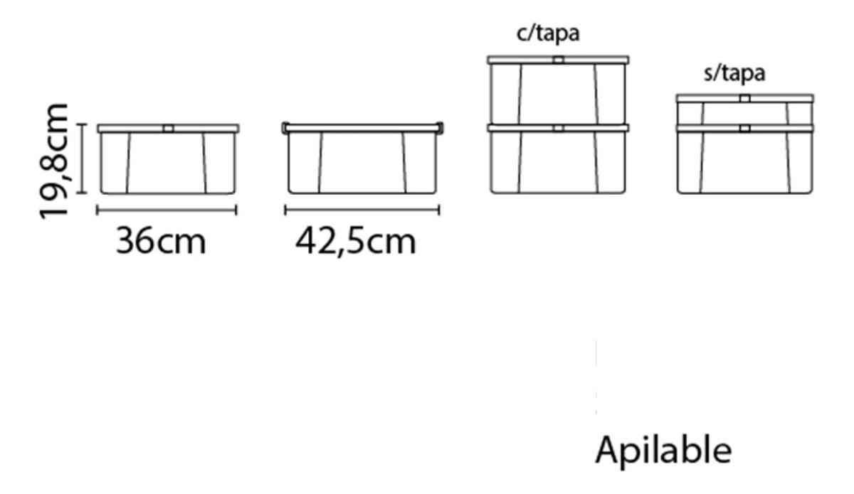 Caja Organizadora En Ppl Transparente 17 Lts Tramotina
