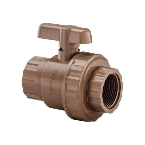 Llave De Paso Pvc Roscable + Doble Union 1 1/4 Pulgada Krona