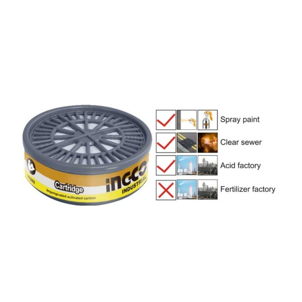 Filtro De Mascara Para Multigas Carbon Activado Ingco Hcd02