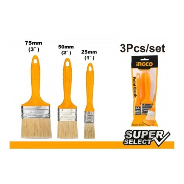 Set X 3 Pinceles Super Select Ingco Chptb7860301