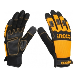 Par De Guantes Microfibra Y Cuero Mecanico Ingco Hgmg02-xl