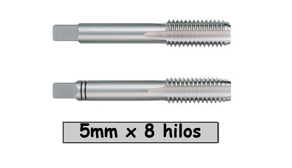 Juego Kit Set De 2 Piezas De Macho 5mm X 8 Hilos Cód M5m08