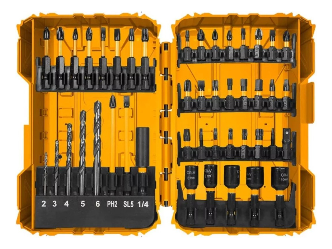 Juego De Puntas De Impacto 45pcs +adaptador Ingco Akdl24502