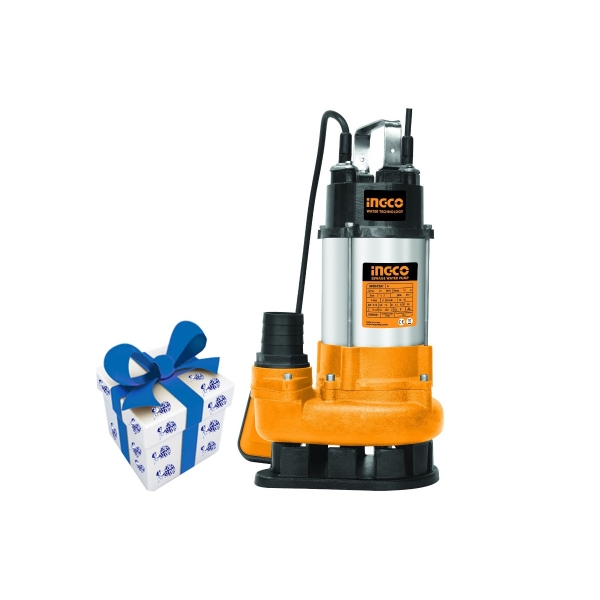 Bomba Para Agua Sucia Sumergible Ingco 1hp Spds7501 + Regalo