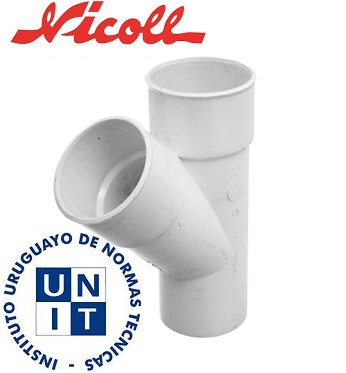 Ramal Y 40mm Pvc 45 Grados H-h Reforzado 3.2mm Nicoll