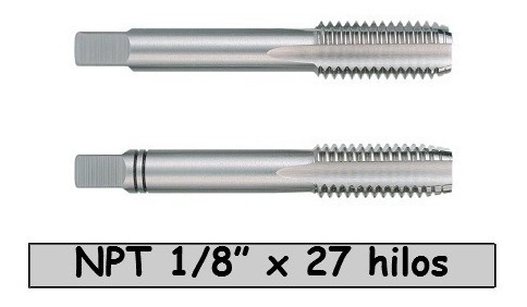 Juego De 2 Pzs De Macho Para Gas Npt 1/8 Pulgada X 27 Hilos