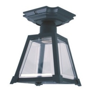 Farol Colonial De Techo Abierto Negro