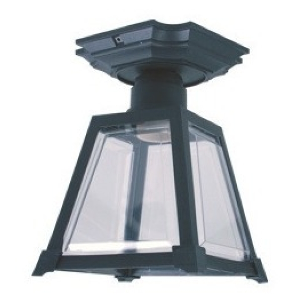 Farol Colonial De Techo Abierto Negro
