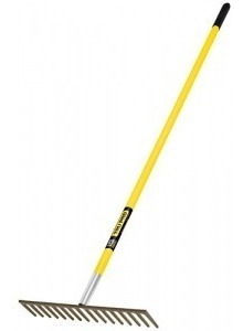 Rastrillo Recto 16 Dientes Cabo De Fibra Truper R-16mf