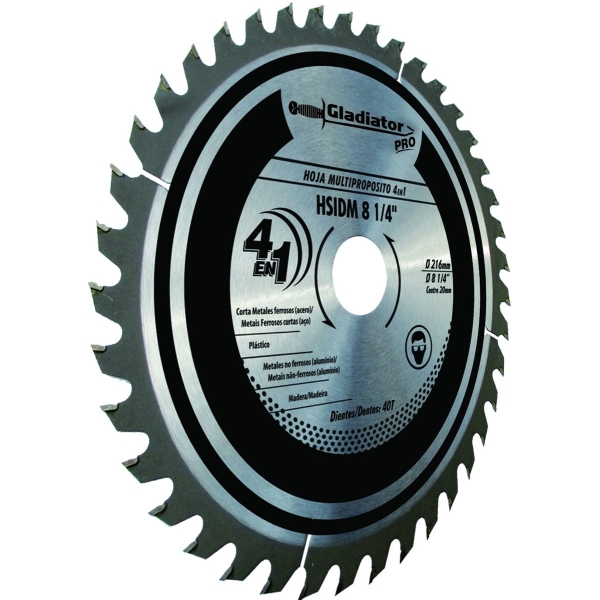 Hoja De Sierra Multiuso 4en1 81/4puLG Gladiator Hsidm81/4