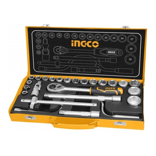 Juego De Dados Y Cricket 1/2 Valija Metalica 24pcs Ingco