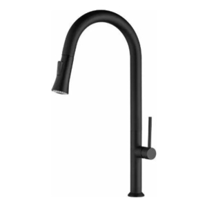 Monocomando Mesada Extensible De Cocina Negro Mate Rimontti