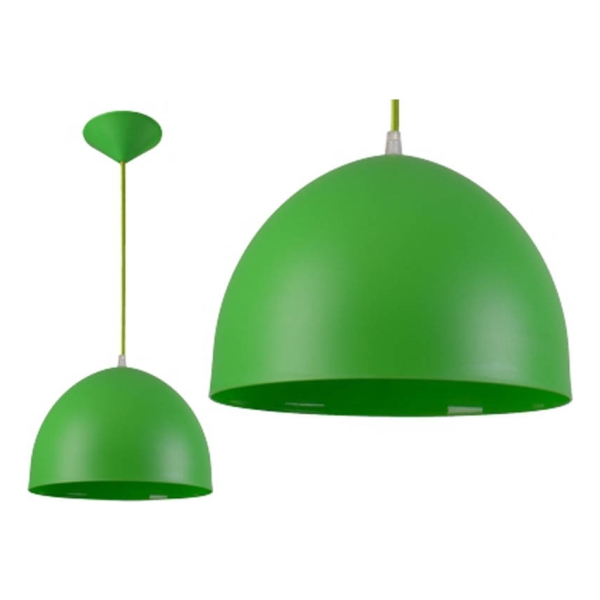 Colgante De Luz E27 Pantalla Plastica Beta Verde 1776 P G
