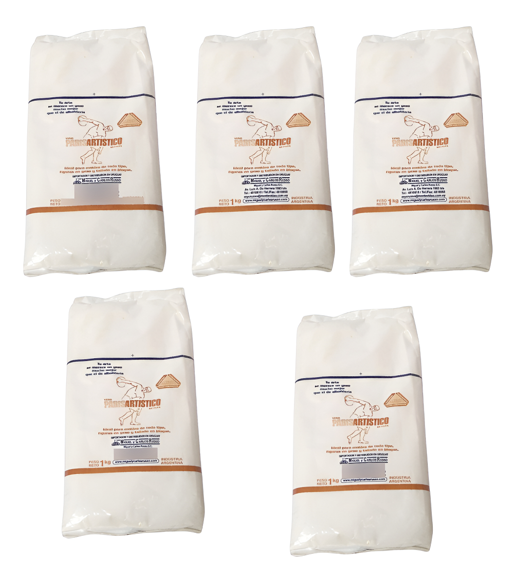 Pack X 5 Bolas De 1kg De Yeso En Polvo Paris Pescio