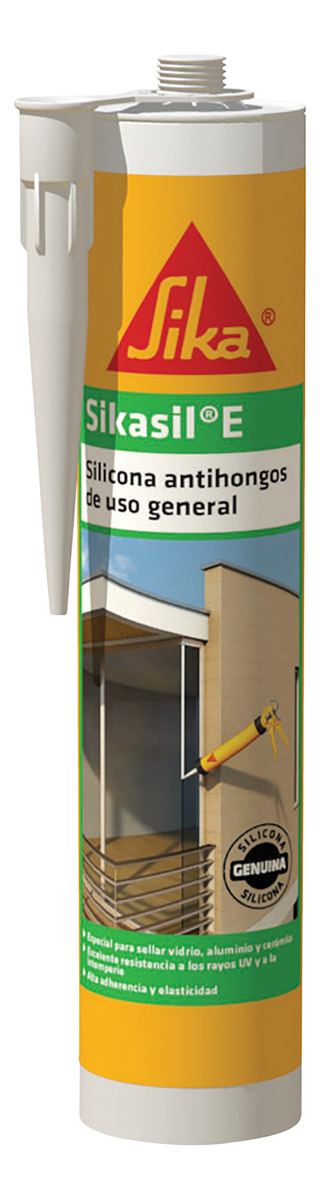 Silicona Acida 300 Ml Transparente O Negro Sika - Sil E