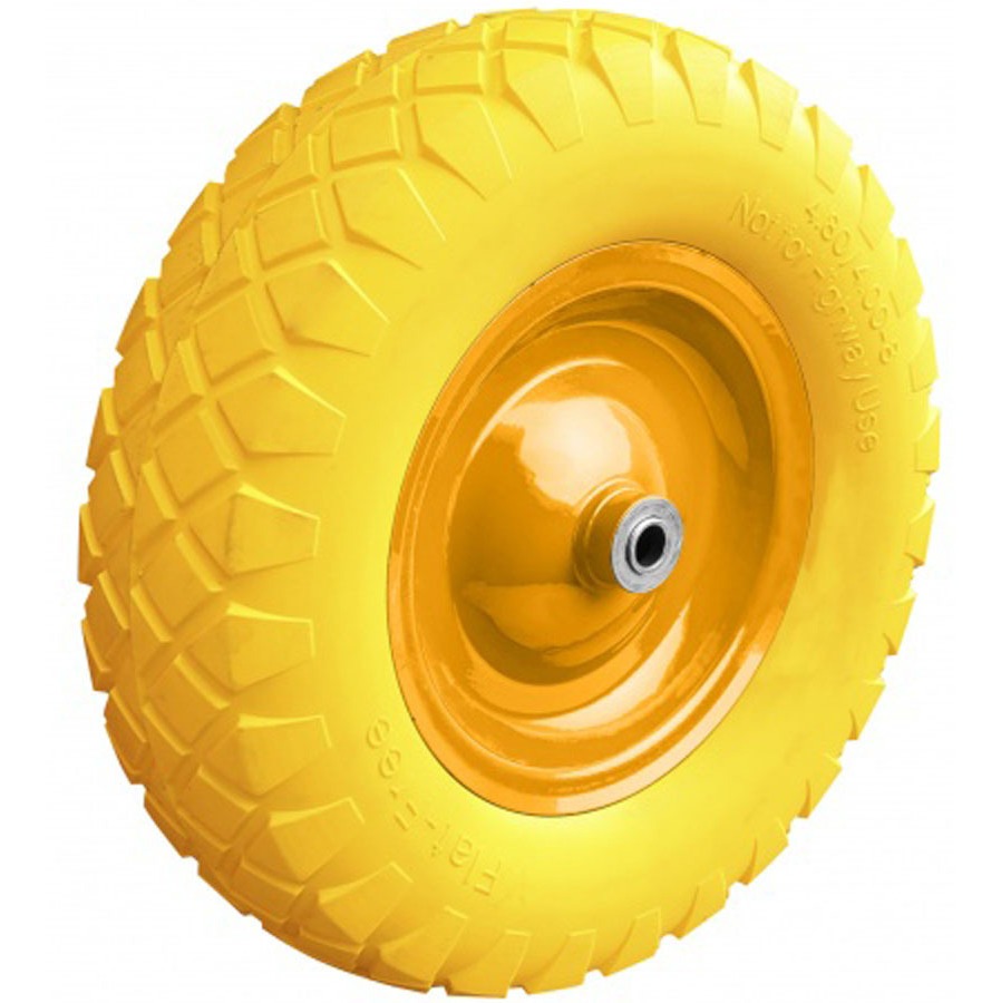 Rueda Reforzada De Goma Pu Para Carretilla 150kg 16 Ingco