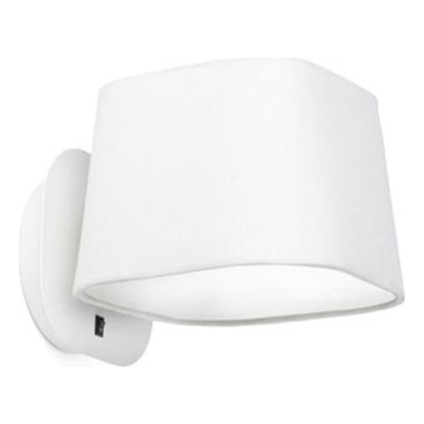 Portátil De Pared Cuad Pant Textil Blanca E27 15w