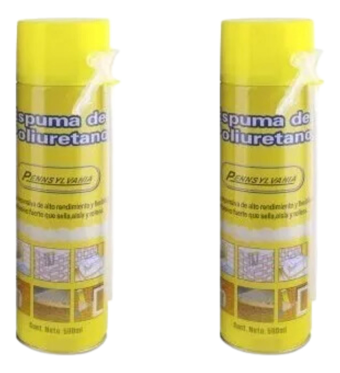 2 X 1 Espuma De Poliuretano Expansible Pennsylvania 500 Ml !