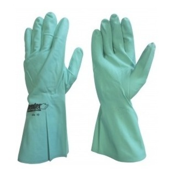 Guantes Nitrilo Verde L:33cm,talle:8 (paq:12un) Slend