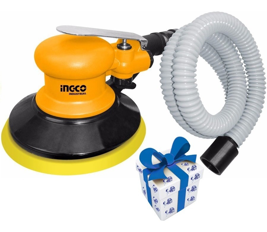 Lijadora Roto Orbital Neumatica Ingco 150mm Aps1501 + Regalo