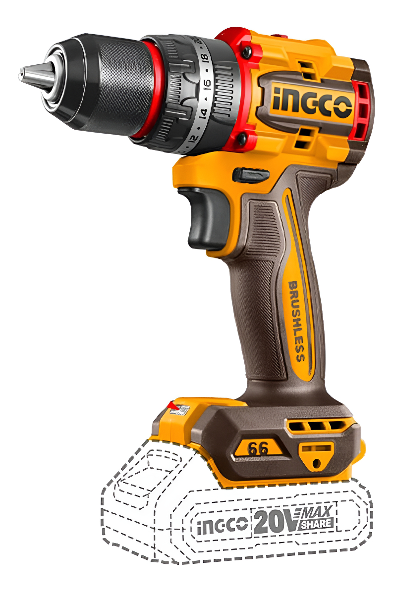 Taladro Atornillador Percutor 13mm 20v Ingco Cidli206681
