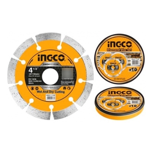 Set Lata Con 10 Discos De Widia Diamantado 115mm 41/2 Ingco