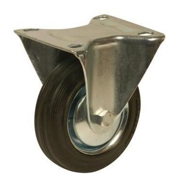 Rueda De Goma Con Base Fija 125mm Código 132