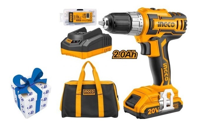 Taladro Atornillador Cdli2002 Ingco 2 Baterias 20v + Regalo!
