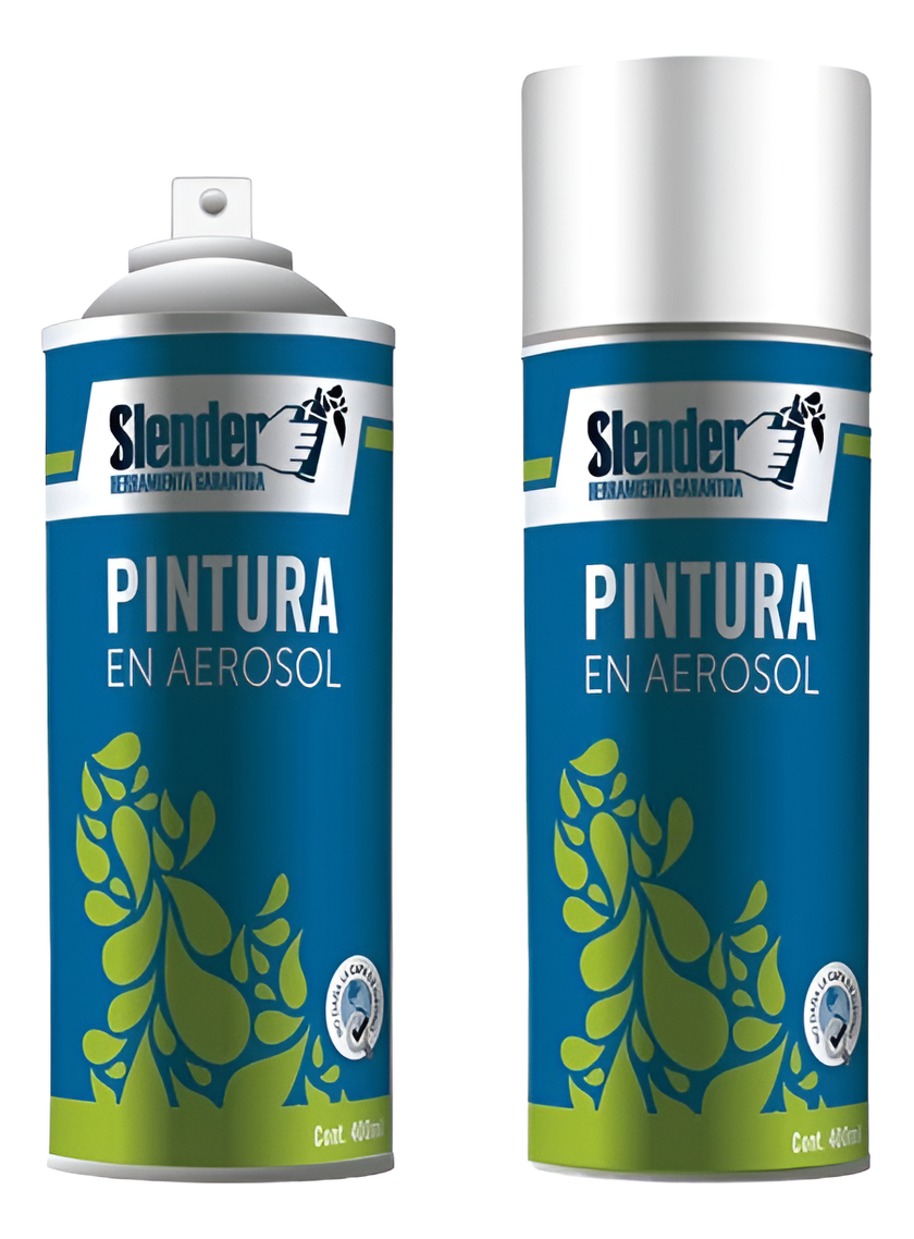Pintura Aerosol Slender 400ml Alta Temperatur Aluminio 600°c