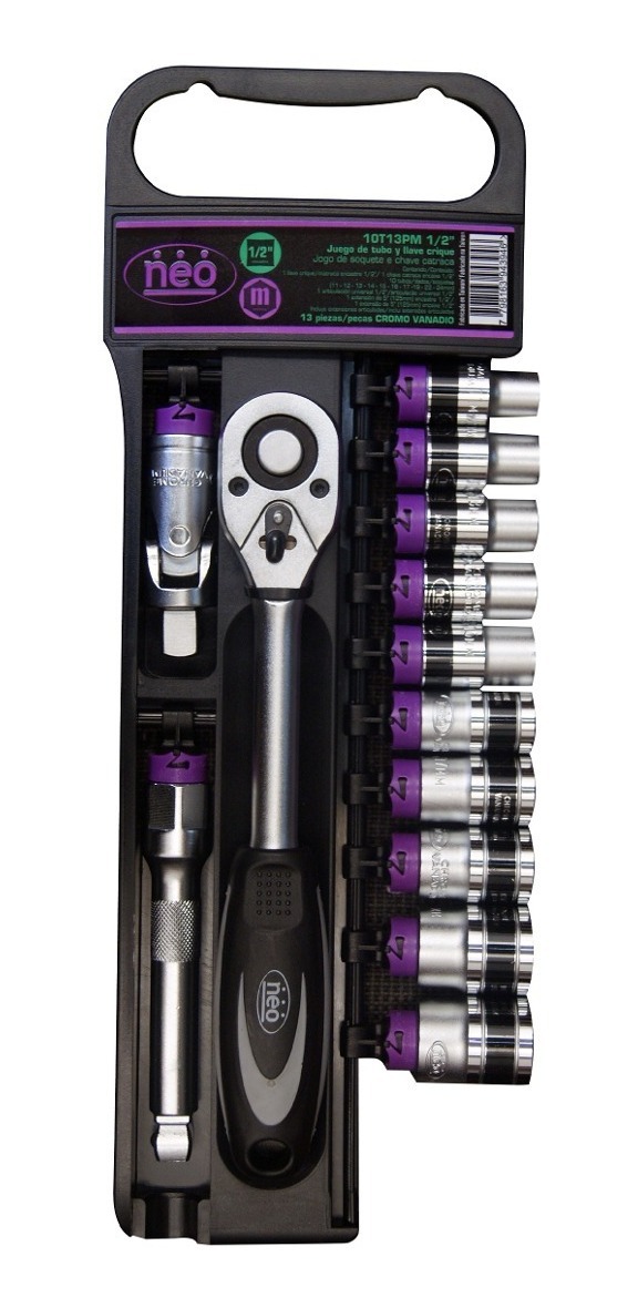 Juego De Tubos Dados Y Llave Crique 13pz 1/2 Neo 10t13pm1/2