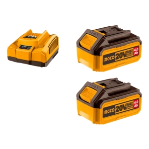 Set X 2 Baterias 20v 4amp + 1 Cargador Ingco Fbcpk1424