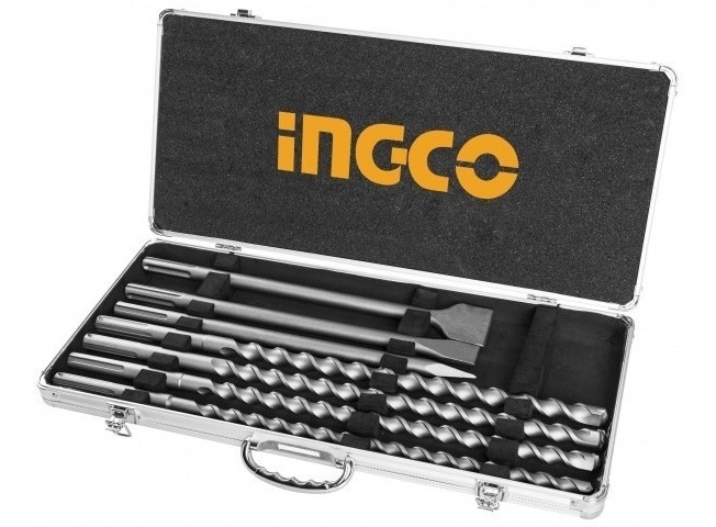 Juego Set De Mechas Corta Fierro Y Punta Sds Max Ingco 7pzc