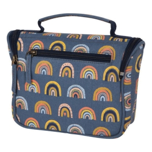 Neceser Infantil Color Azul Con Arcoíris 3 Cierres