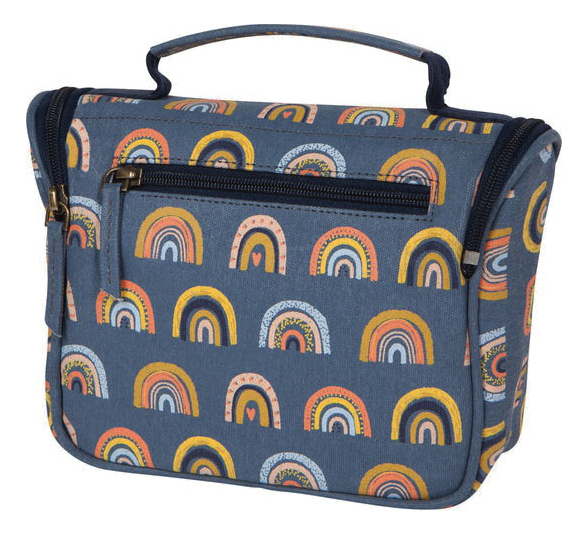 Neceser Infantil Color Azul Con Arcoíris 3 Cierres
