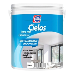 20l Pintura Elbex Latex Acrilica Cielos Rasos Antihongos