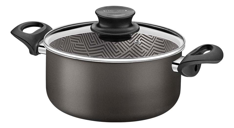 Cacerola C/asas 24cm/ 4.9l Starflon Paris Negro Tramontina