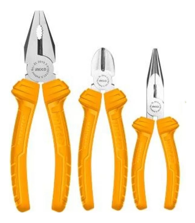 Set X 3 Pinzas Y Alicates Super Select Ingco Hkps08311 P G