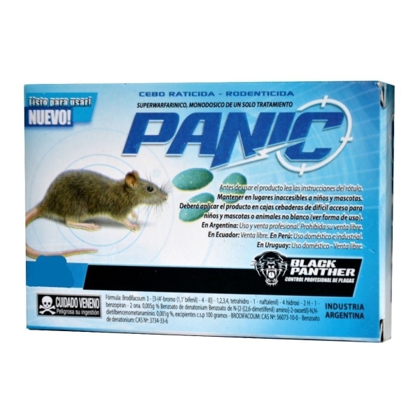 100g Veneno Para Ratas Y Ratones Panic En Pastillas