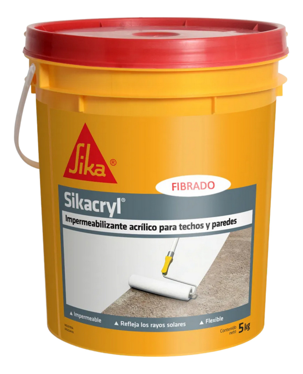 5k Membrana Liquida Impermeabilizante Fibrado Sika Sikacryl - Imagen 2