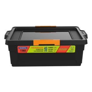 Caja Organizadora En Ppl Negro 40lts Tramotina