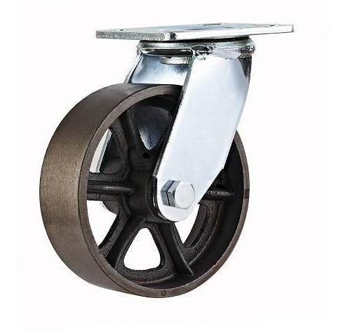 Rueda De Metal Con Base Giratoria Reforzada 5x2 Pulgadas