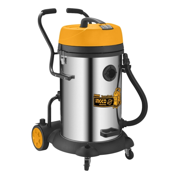 Aspiradora 75 Litros Seco Humedo 2x1200w Ingco Vc24751 P G