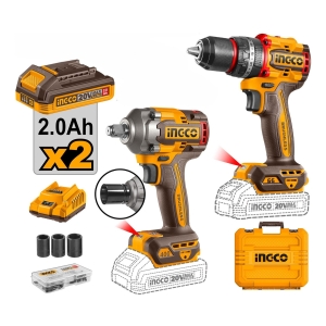 Set Atornillador Percutor 20v Bateria P20s + Llave De Impact