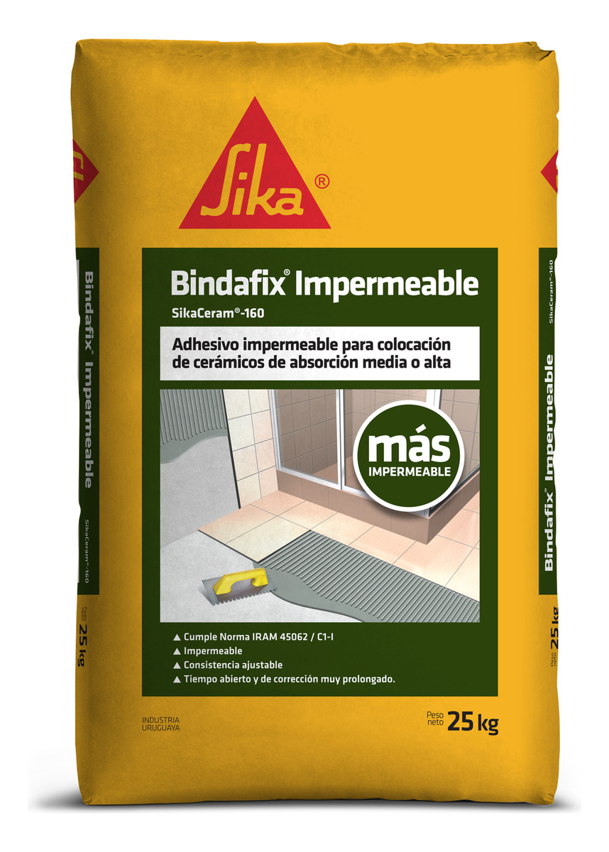25kg Bindafix Impermeable Cemento Adhesivo En Polvo Sika !